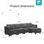 Canapé modulaire modulaire rembourré en polyester Ashbury Hunsicker-688202803