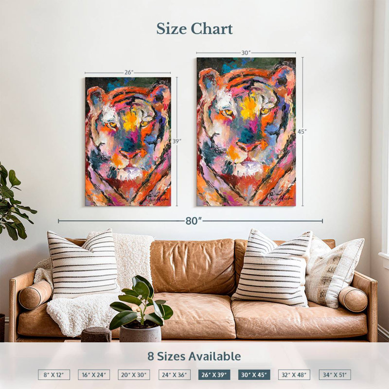 Brampt Tiger I, 45" H x 30" W