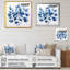 Collage de feuilles blanches et bleues sur toile-273596322-273596345