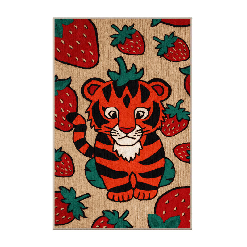  Tapis lavable tigré aux gros chats, Tapis de couloir 2 pi x 4 pi