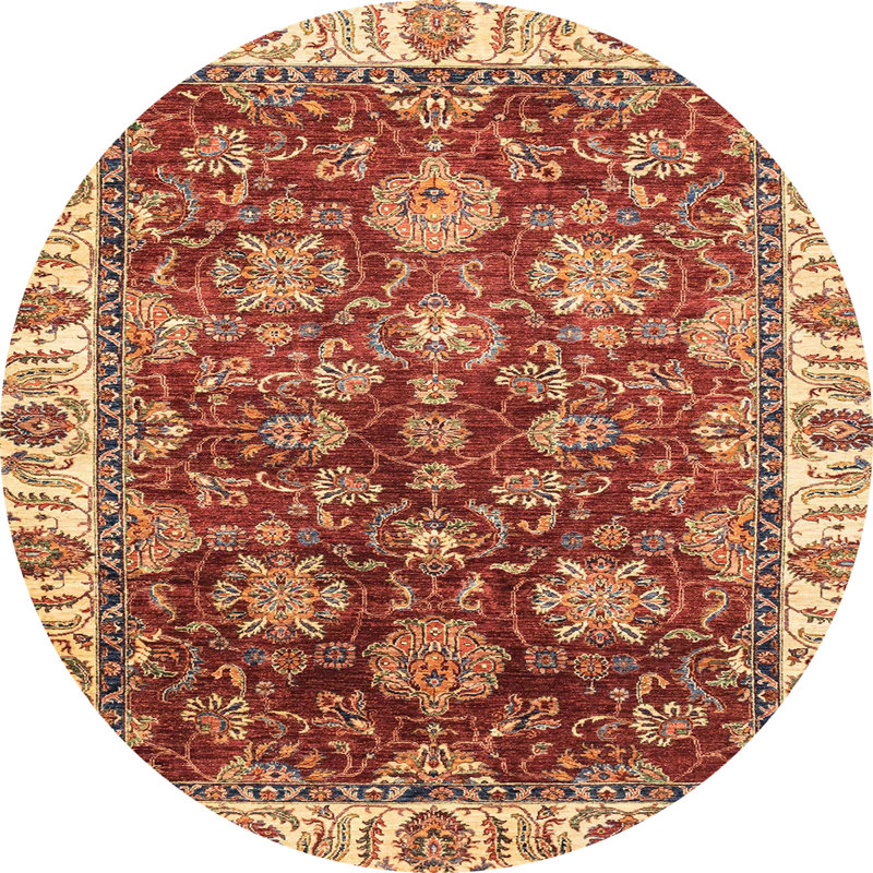 Abstract Indoor Rug, Round 5'