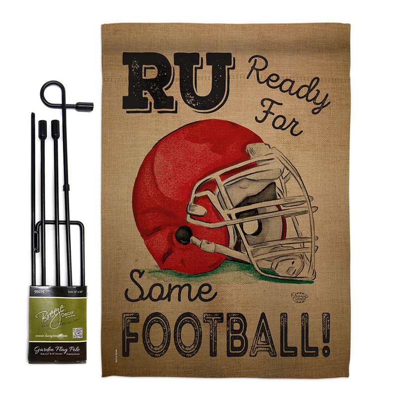 Ensemble de drapeaux en polyester 19 x 13 po Ready for Some Football