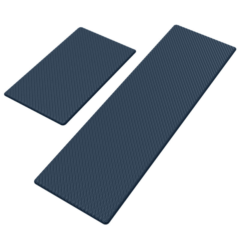 Ensemble de tapis de cuisine anti-fatigue antidérapant, Blue