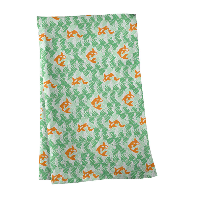 Mcguigan Tea Towel Kitchen Towel, Poly Twill, Green