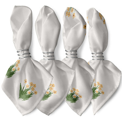 Clelio Polyester Floral Square Napkin