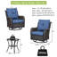 Chaises berçantes d'extérieur pivotantes en osier pour patio avec table d'appoint-1488238516