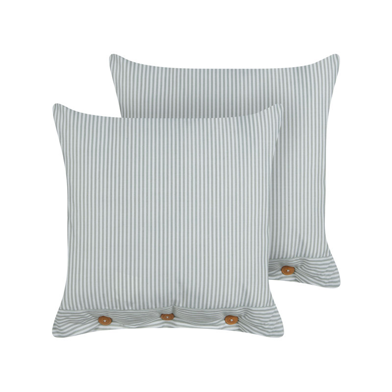 Radojica Striped Blue Cushion, Square, 45cm H x 45cm W