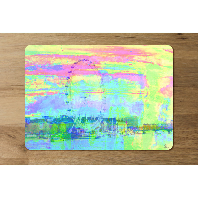 Pawlonka Polyester-Coated Hardboard No Pattern Rectangle Placemat
