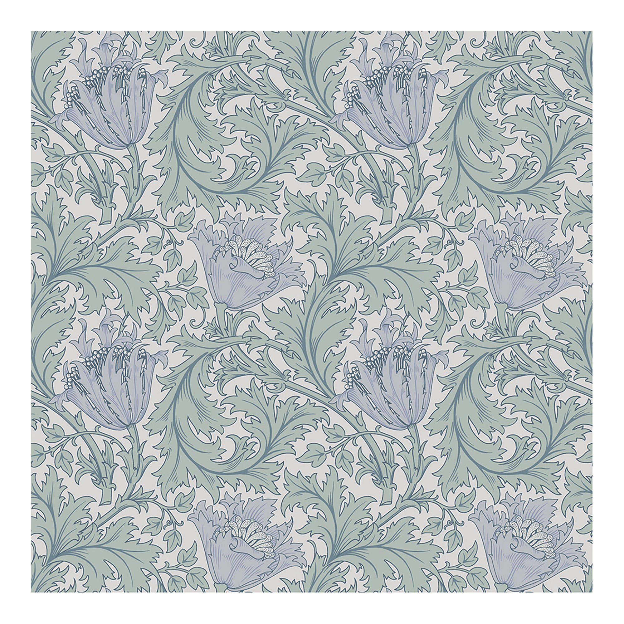 Anemone Floral Wallpaper, Blue