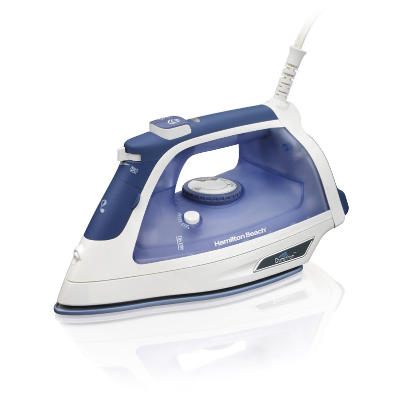 Hamilton Beach® Durathon® Nonstick Soleplate Iron, Blue/White