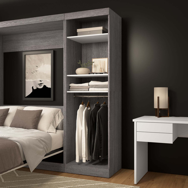 Arthor 25'' Closet System, Bark Gray/White