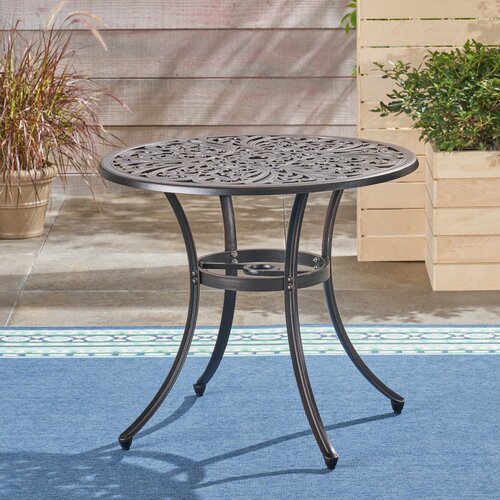 Fleur De Lis Living Rathbun Metal Outdoor Dining Table & Reviews | Wayfair