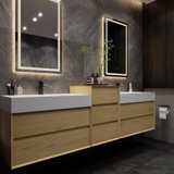Albizu 67" Wall-Mounted Double Bathroom Vanity