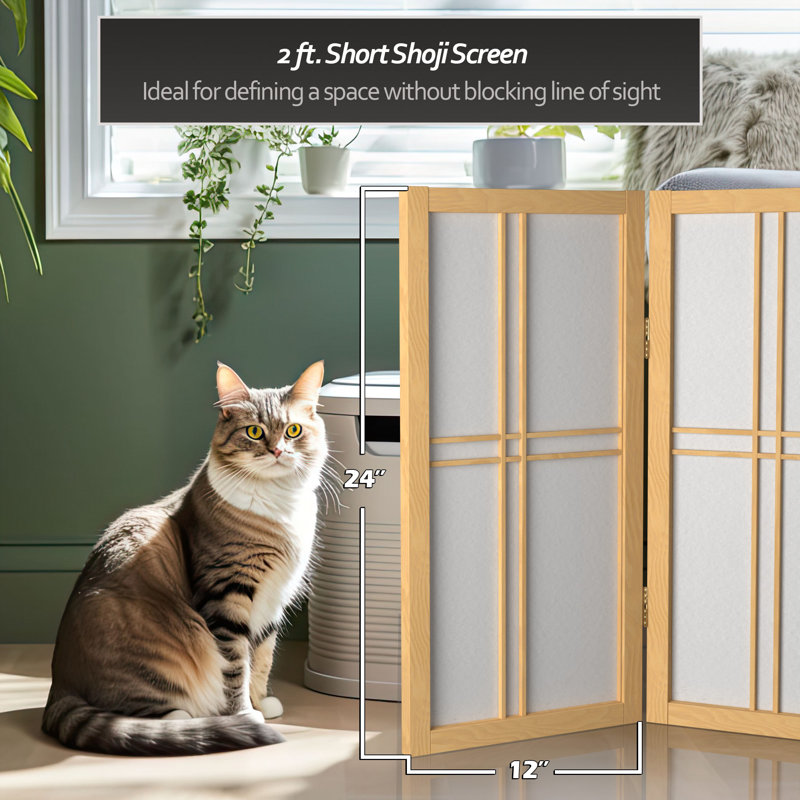 Paravent court 24 po Keitez, Naturel, 4