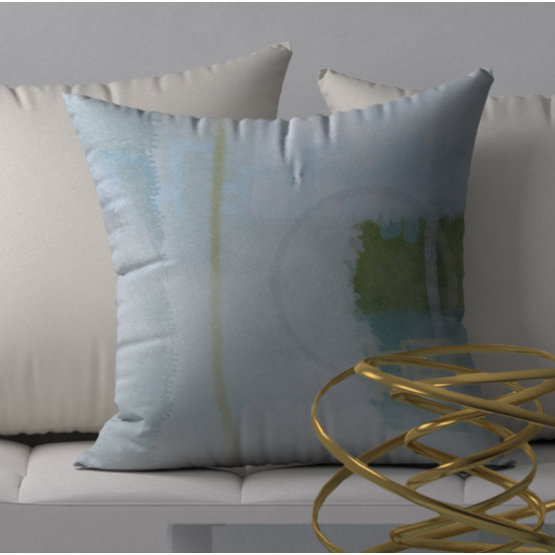 Abstract Reversible Throw Pillow, 20" x 20"