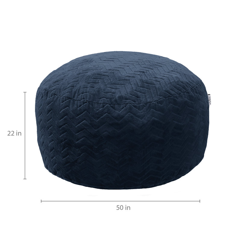 Grand fauteuil à billes classique, Microfibre / microsuède bleu