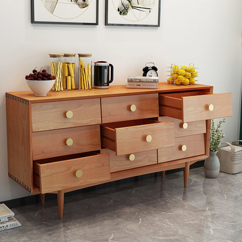 Commode d'appoint moderne à 9 tiroirs Modernwood, H 33,46 po x l 70,87 po x P 15,75 po