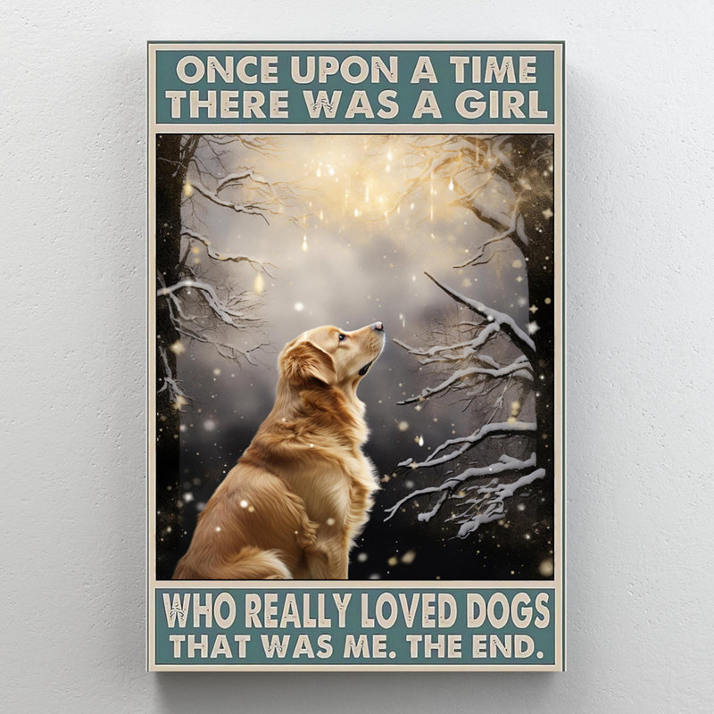 «Who Really Loved Dogs - 1 pièce», reproduction d'art graphique sur toile tendue, L 24 po x H 36 po