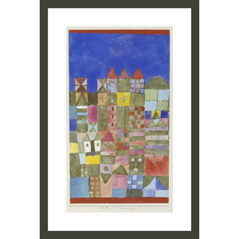 Marjamshouse par Paul Klee, impression giclée encadrée, 29.5" H x 19.69" W
