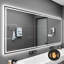 Miroir de salle de bain sans contact à DEL avec capteur de geste d'éclairage à éclairage frontal et rétroéclairé 3 couleurs Johnine-1656354738