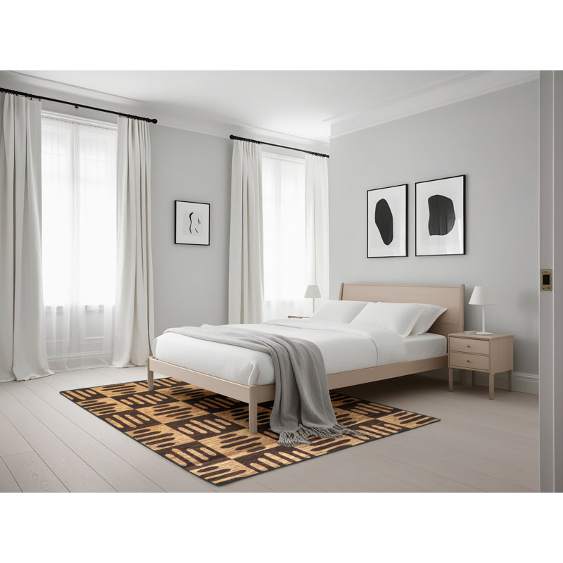 Tapis abstrait moderne 14, Rectangle 5 pi x 7 pi