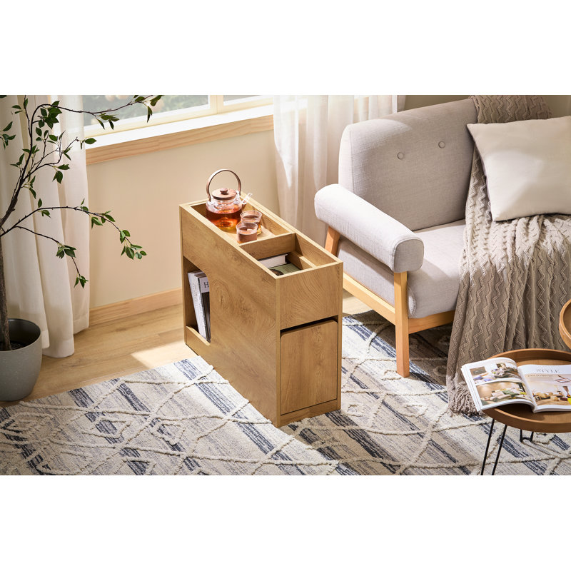 75cm W Manufactured Wood Bedside Table