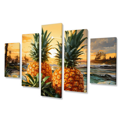 Osaze - fruits, reproduction d'art murale - 5 panneaux