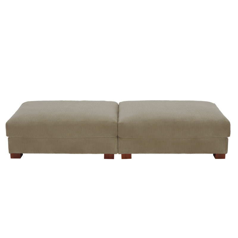 85.8cm Wide Solid Colour Standard Ottoman, Carmel