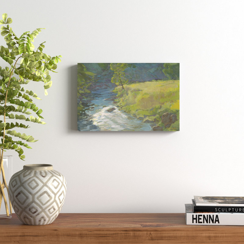 «Inner Stream», peinture sur toile, H 12 po x l 18 po