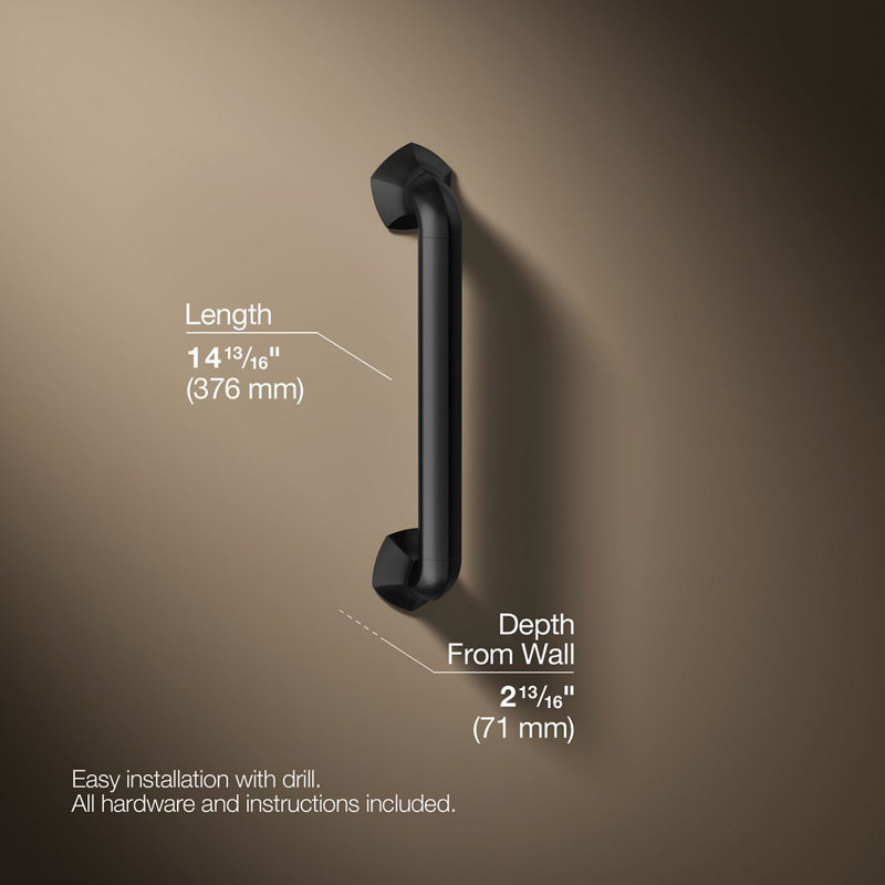 Occasion Grab Bar, 12", Matte Black