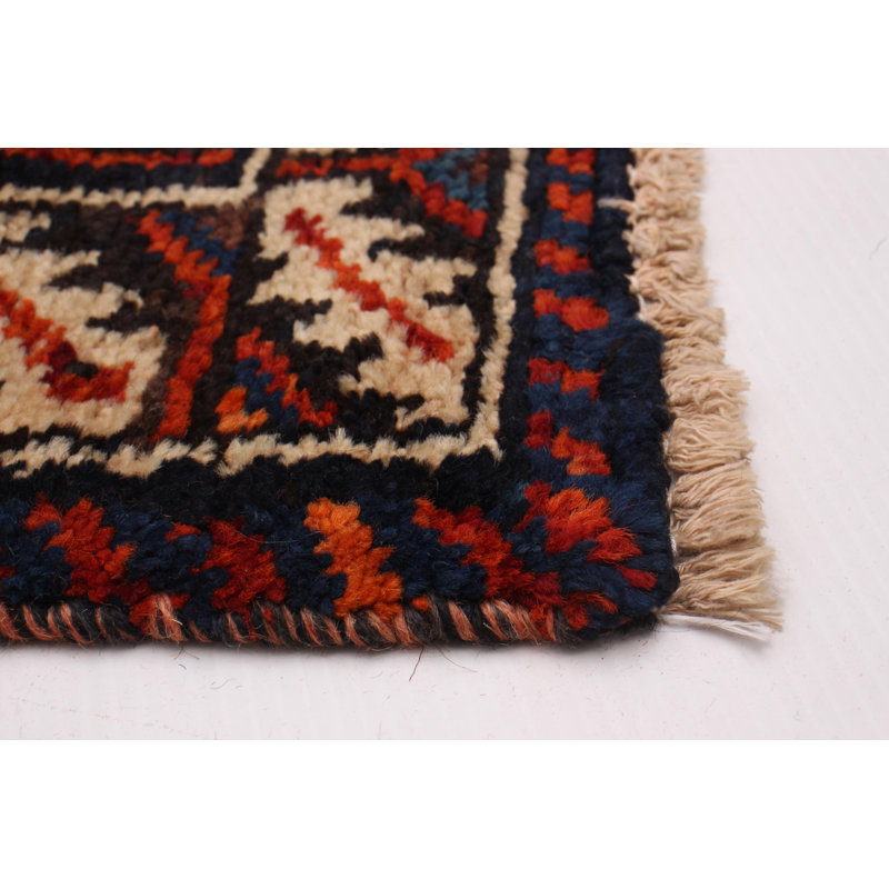 Tapis de couloir unique en laine 3 pi 7 po x 12 pi 8 po Ibin