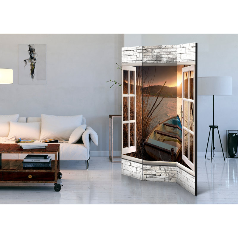 135cm W x 172cm H 3 - Panel Acoustic Room Divider Folding Room Divider