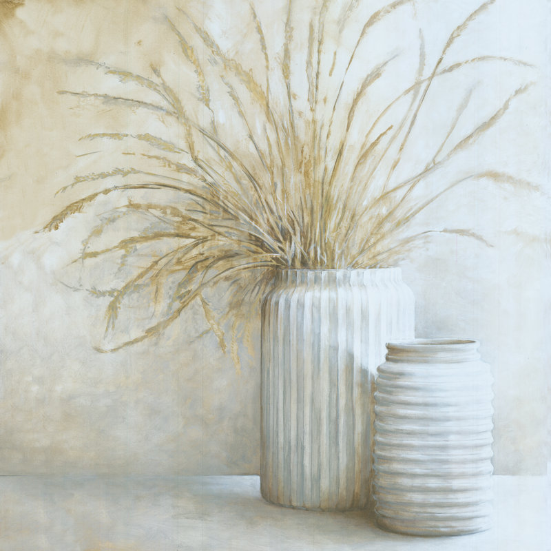 Neutral Vases - Wrapped Canvas Painting, 76cm H x 76cm W x 3.8cm D
