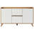 Elegant Console Table, Oak & White Finish, 55.0 x 30.7 x 15.7 Inches | 100% Melamine Coated Chipboard, Thickness: 0.7 Inches | Durable PVC Edgebands, Perfect for Entryway & Living Room Decor, Modern Design