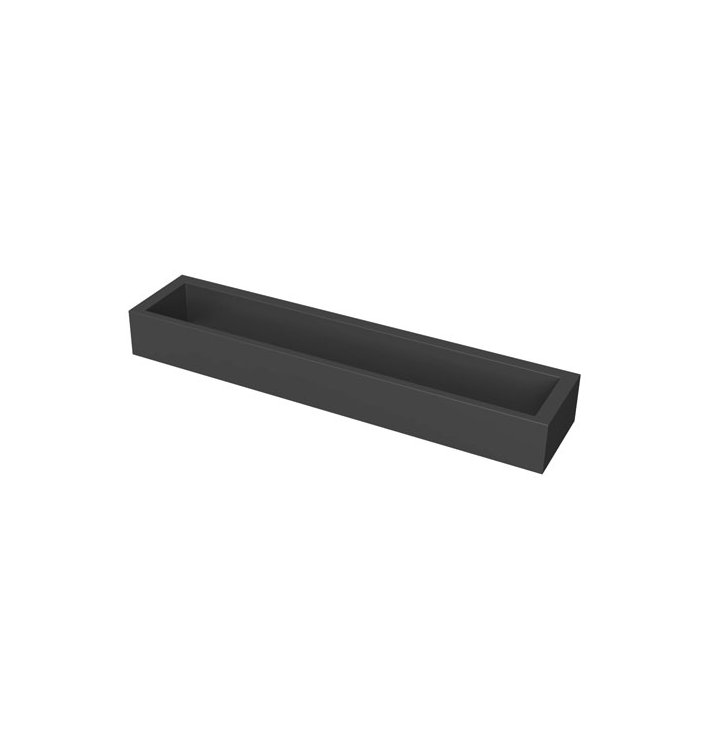 Porte-serviettes mural en laiton massif de 12 po Erupt - noir mat, quincaillerie d'installation incluse, Noir mat