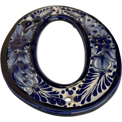 Mexican Majolica Rancho Tile Address House Number Zero