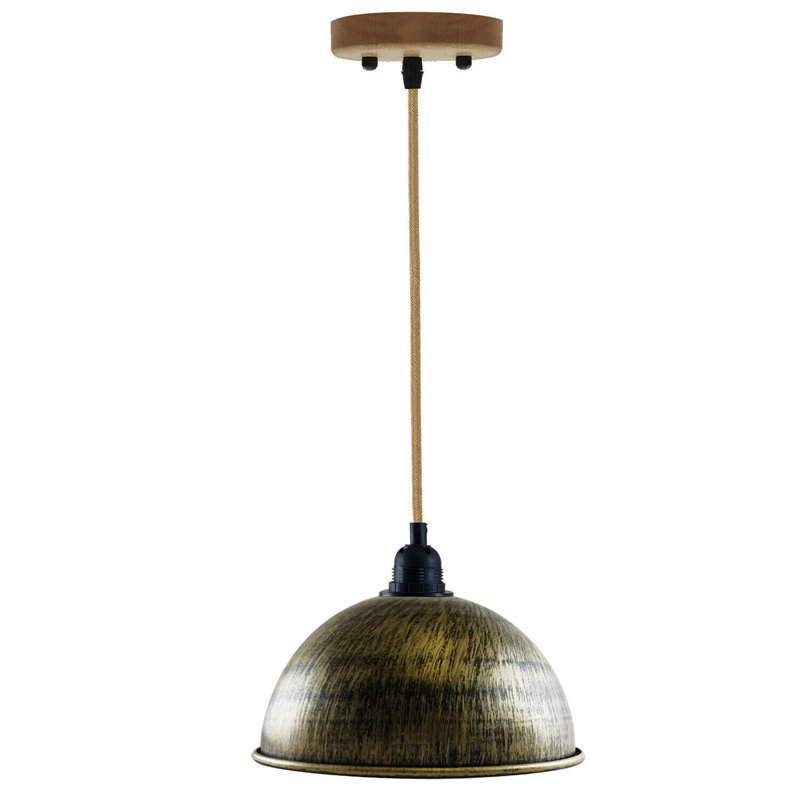 Franklyn 1 - Light Dome Pendant, Brushed Brass