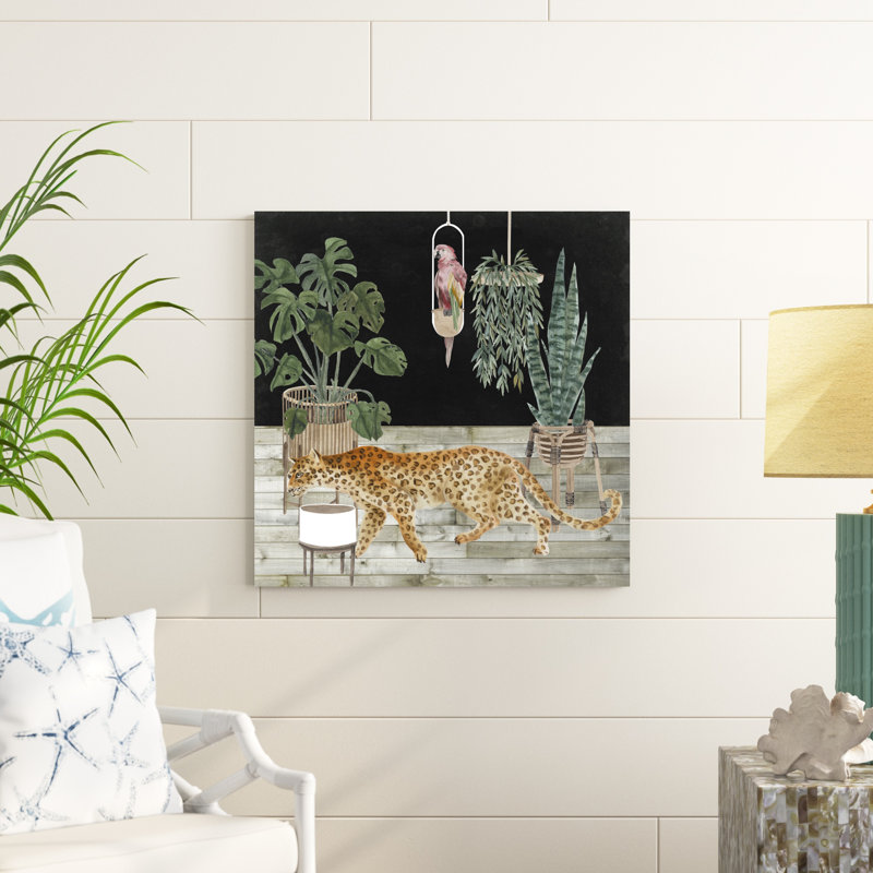Jungle Home III - peinture sur toile tendue, H 30 po x l 30 po x P 1,25 po