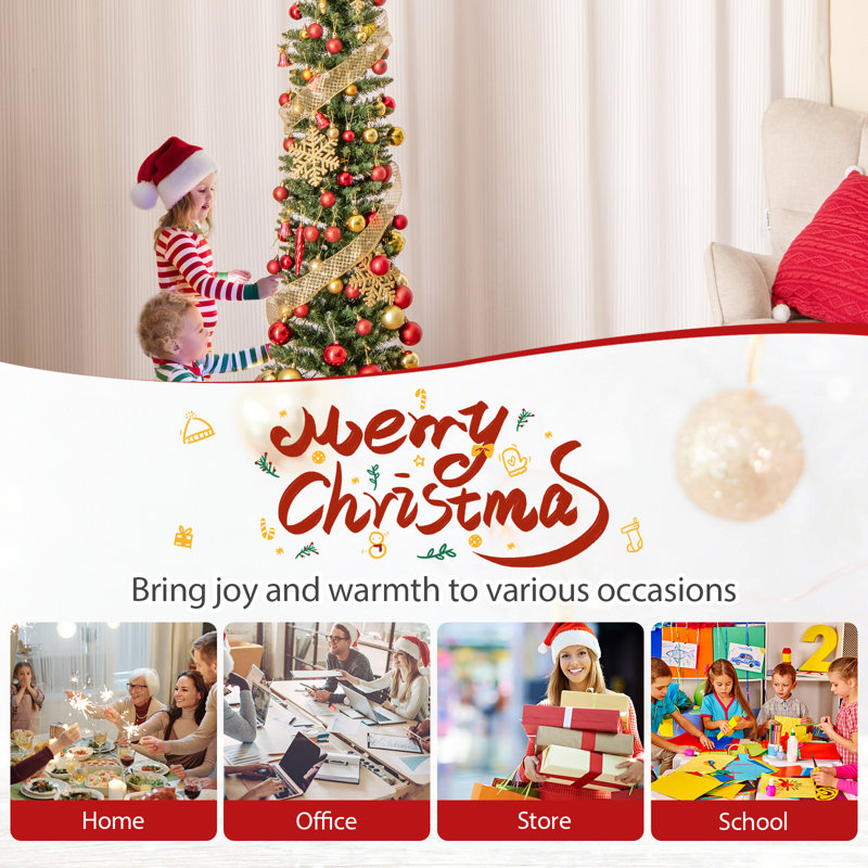 Lighted Artificial Christmas Tree, 6'