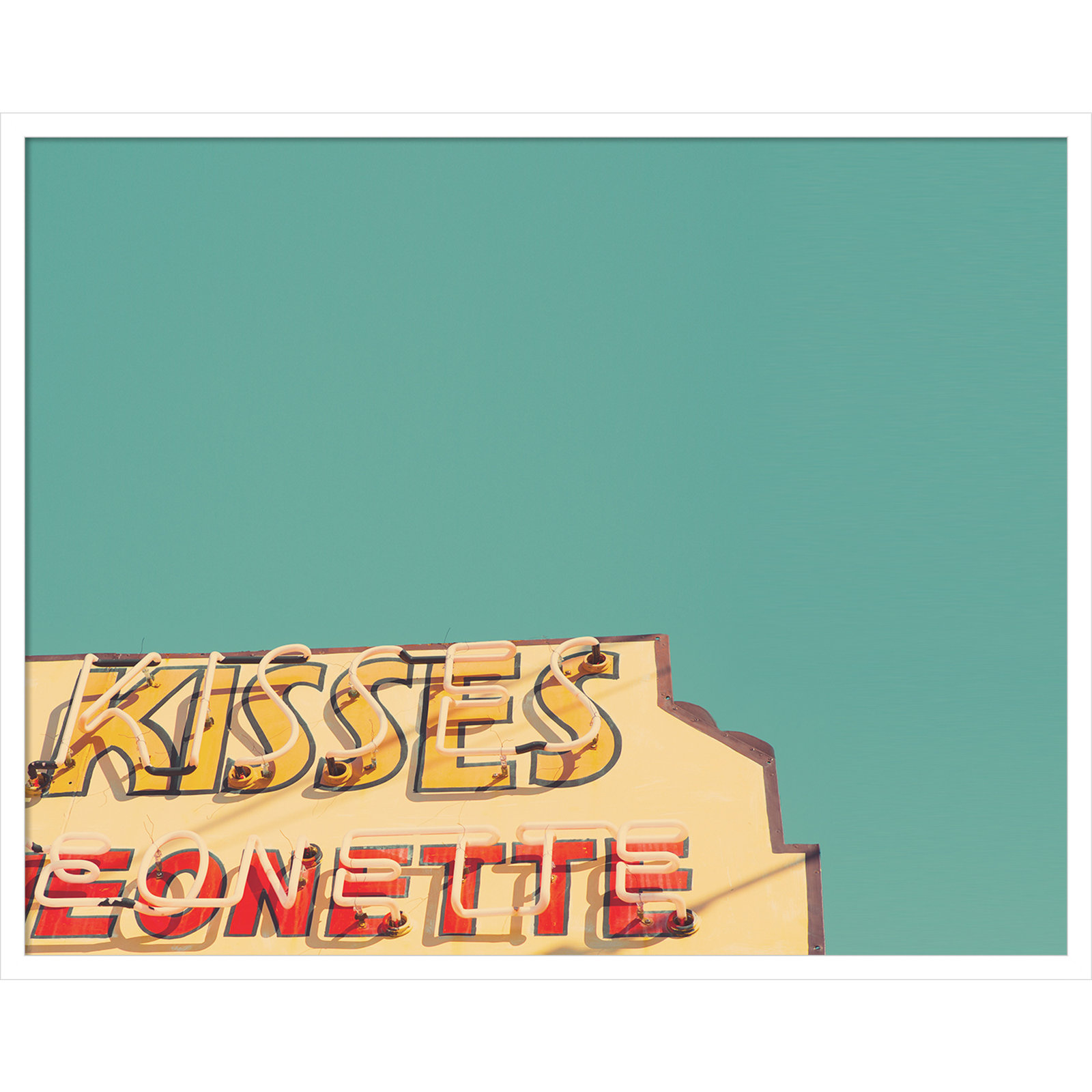 Kisses by Robert Cadloff, White, 27.25" H x 34.25" W x 0.88" D