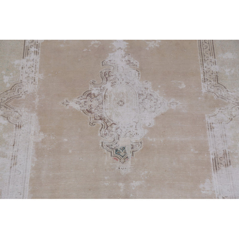 Geometric Distressed  Traditional Area Rug 7x11