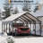 Metal Carport in 10 x 15 FT/ 12 x 20 FT – Heavy-Duty Steel Frame & Reinforced Roof, All-Weather Outdoor Shelter Canopy-2102395975