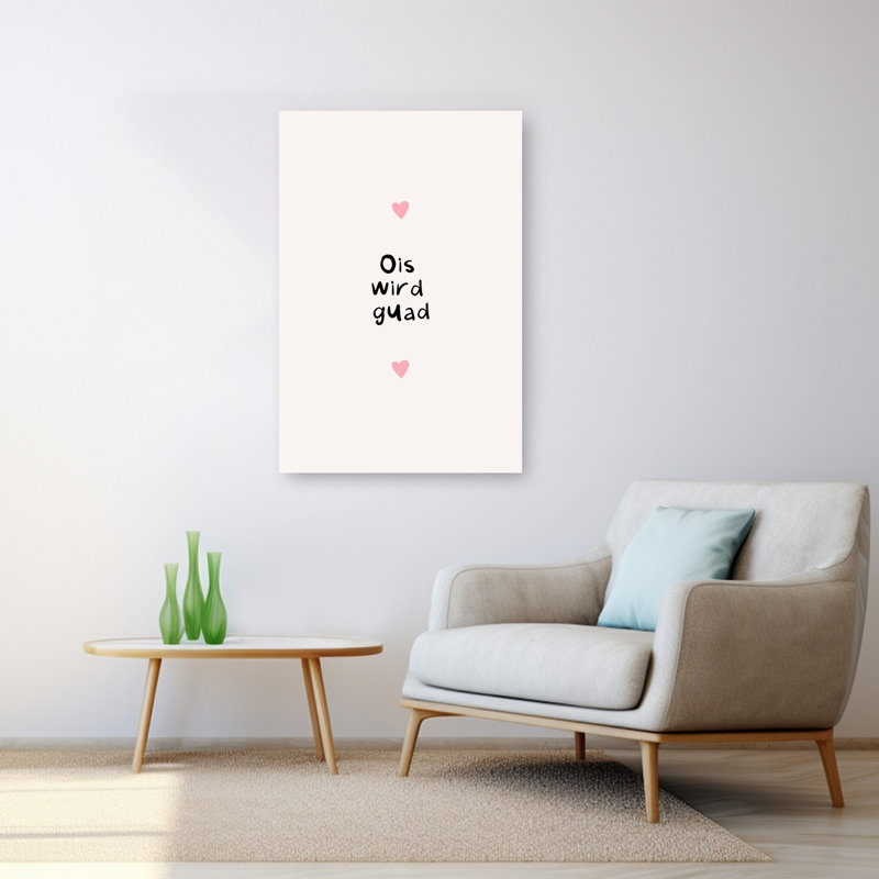 «Tout sera bon», impression d'art mural contemporain, 48" H x 32" W