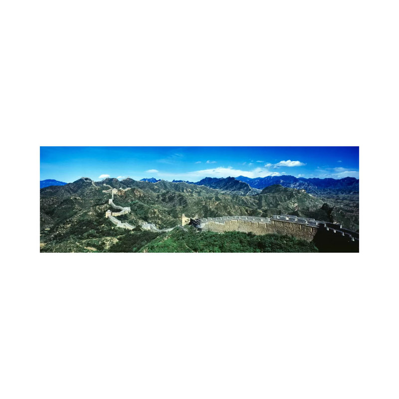 Great Wall of China 1 Piece Wrapped Canvas Panoramic Wall Art, 30.48 cm H x 91.44 cm W x 3.175 cm D