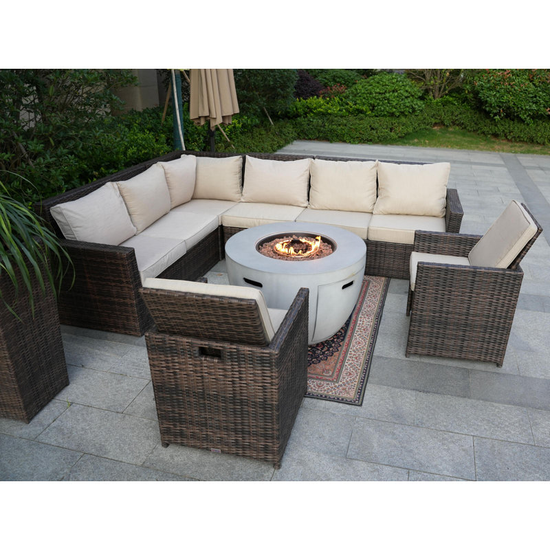 Ensemble de conversation modulaire avec coussins