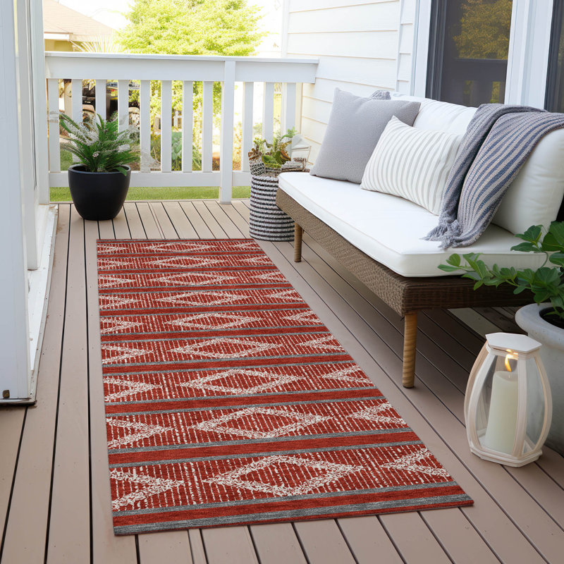  Machine Washable Indoor/Outdoor Chayden ACN1029 Purple Rug, Runner 2'3" x 7'6"