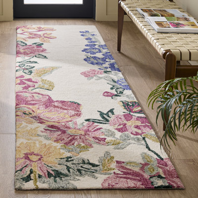 Tapis d'intérieur en laine touffeté à la main Jardin