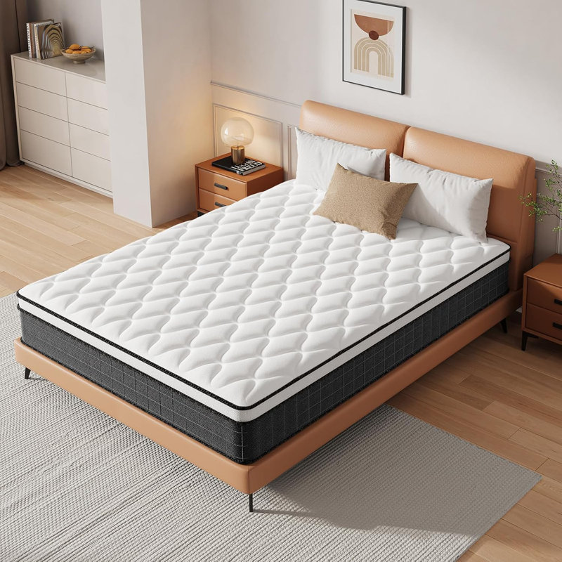 Matelas 12 po pour lit simple blanc