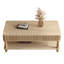Table basse 47,24 "à plateau relevable cannelé avec rangement caché avec pieds à colonnes romaines-66675430