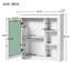 Armoire à pharmacie de salle de bain avec miroir, armoire à miroir murale avec organisateur de rangement, armoire de rangement blanche pour salle de bain